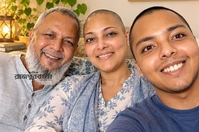 ক্যানসারের লড়াইয়ে সামিয়া, মাথা ন্যাড়া করে পাশে স্বামী-সন্তান